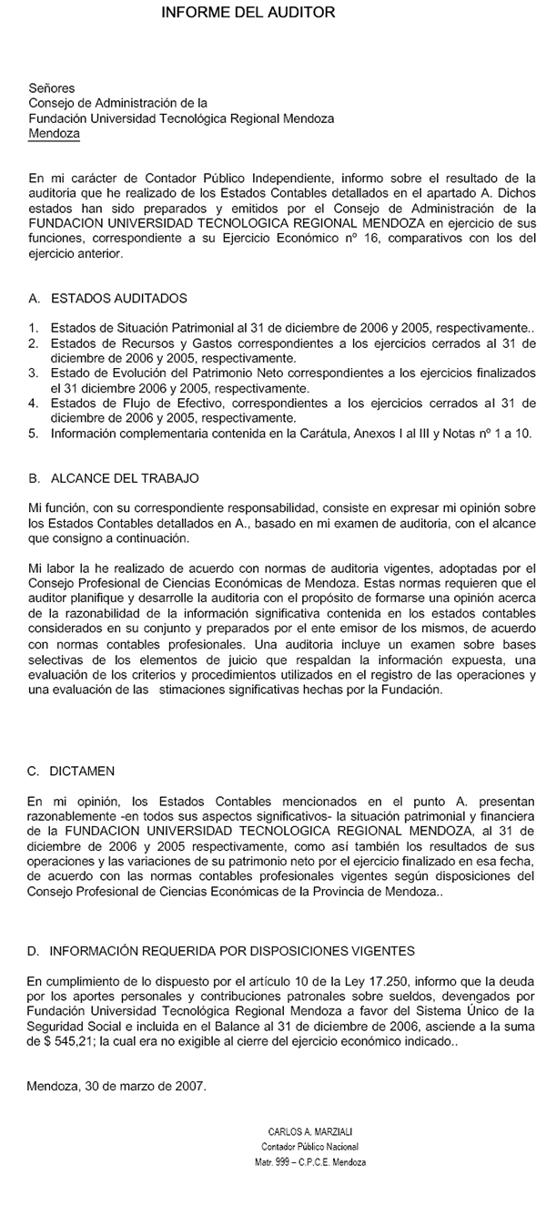 Informe Auditor