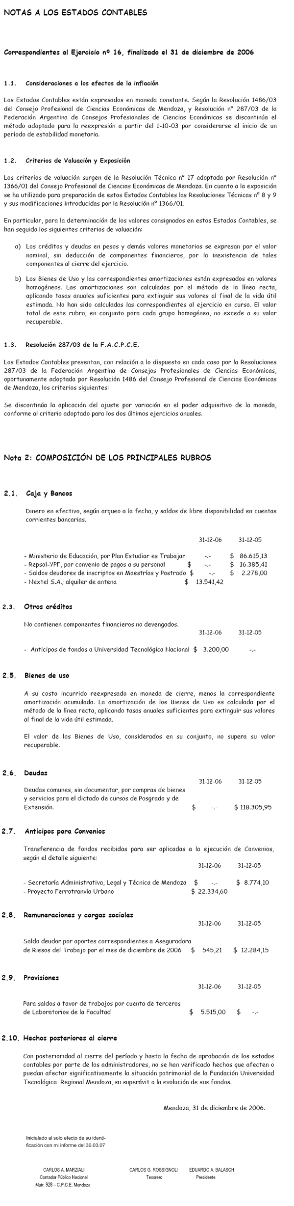 Notas Estados contables