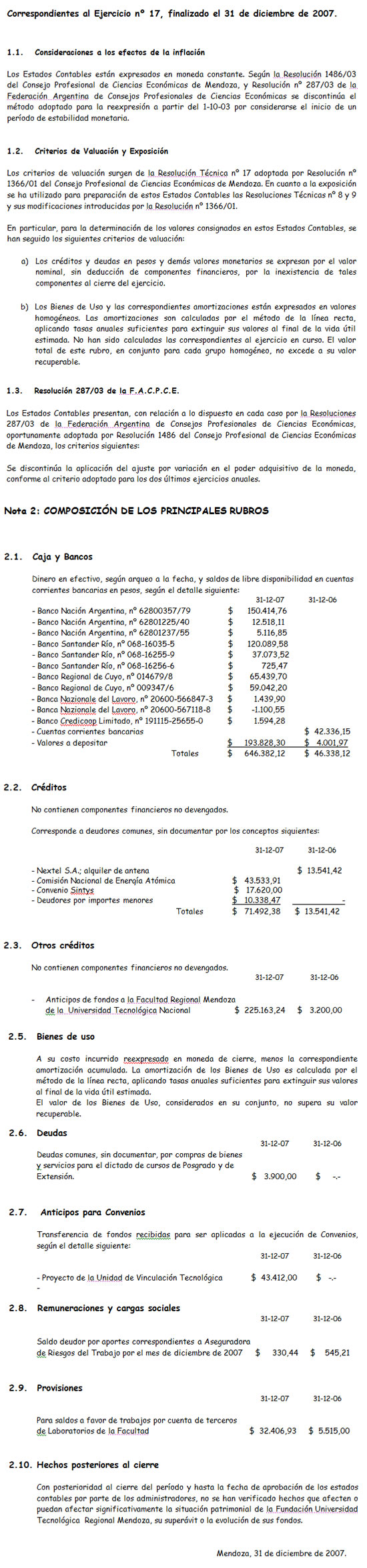 Notas Estados contables